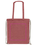 Torba bawełniana z długimi uszami z recyklingu 140 g/m2 ADDISON