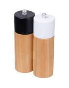 Zestaw młynków do soli i pieprzu z logo – drewniany komplet B2B