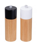 Zestaw młynków do soli i pieprzu z logo – drewniany komplet B2B