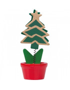 Klips na notatki w kształcie choinki – gadżet z logo