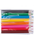 Piórnik z poliestru z 8 kredkami – możliwość znakowania logo