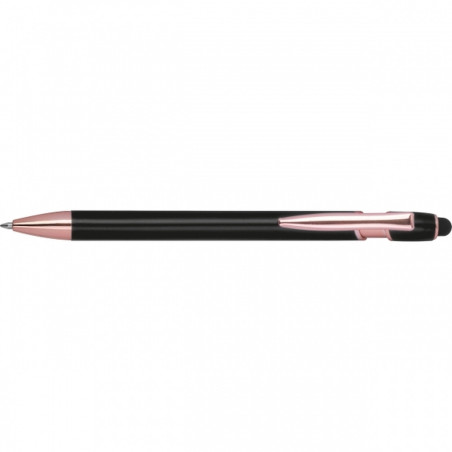 Żelowy długopis z aluminium z recyklingu z touch penem znakowanie logo