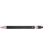 Żelowy długopis z aluminium z recyklingu z touch penem znakowanie logo