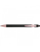 Żelowy długopis z aluminium z recyklingu z touch penem znakowanie logo