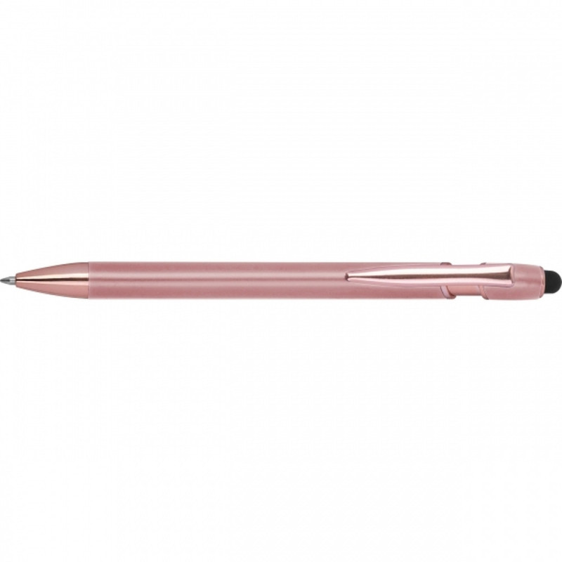 Żelowy długopis reklamowy z aluminium z recyklingu – touch pen i logo