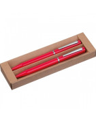 Ekologiczny zestaw do pisania z recyklingu – 2 długopisy z logo