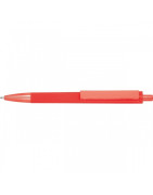 Plastikowy długopis soft touch z recyklingu – nadruk logo