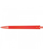 Plastikowy długopis soft touch z recyklingu – nadruk logo