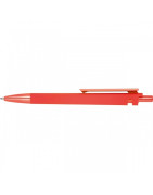 Plastikowy długopis soft touch z recyklingu – nadruk logo