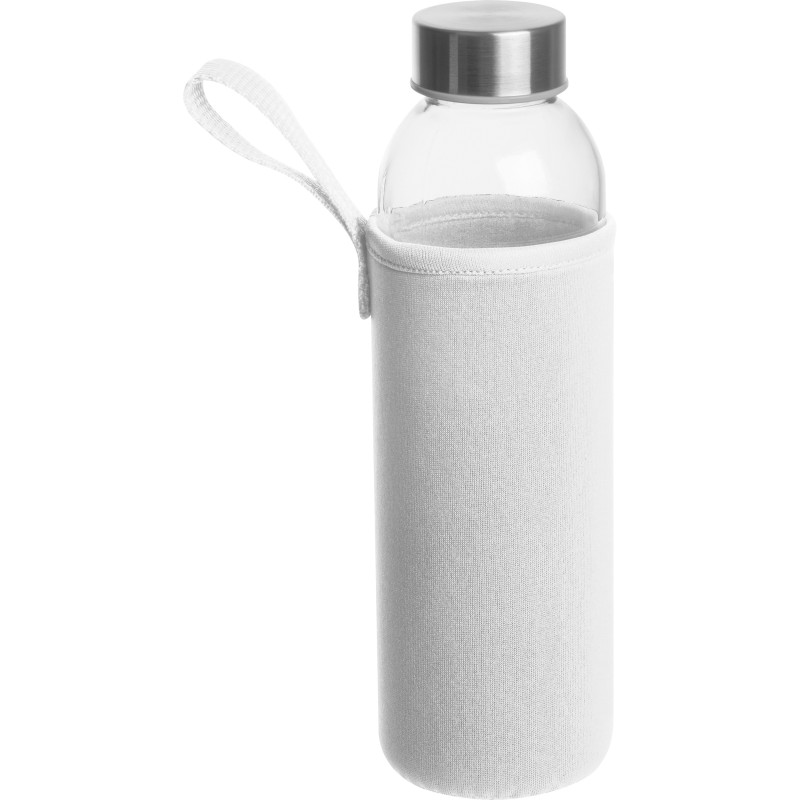 Szklana butelka 500 ml w etui neoprenowym – możliwość znakowania logo