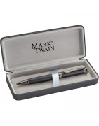 Elegancki metalowy długopis Mark Twain z etui z logo firmy