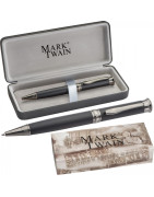Elegancki metalowy długopis Mark Twain z etui z logo firmy
