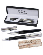 Zestaw piśmienny Mark Twain – długopis i pióro kulkowe w etui z logo