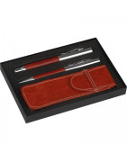 Zestaw piśmienny długopis i pióro kulkowe Mark Twain w etui z logo