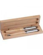 Drewniany zestaw piśmienniczy Mark Twain  długopis i pióro kulkowe