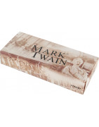 Długopis Mark Twain metalowy z karbonowym wykończeniem i logo