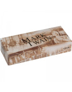 Długopis Mark Twain metalowy z karbonowym wykończeniem i logo