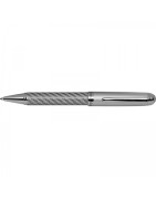 Długopis Mark Twain metalowy z karbonowym wykończeniem i logo