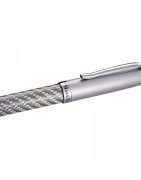 Długopis Mark Twain metalowy z karbonowym wykończeniem i logo