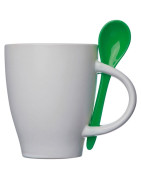 Kubek ceramiczny z łyżeczką PALERMO 250 ml
