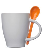 Kubek ceramiczny z łyżeczką PALERMO 250 ml
