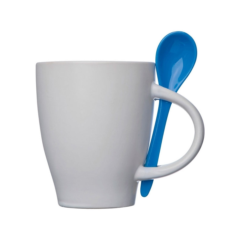 Kubek ceramiczny z łyżeczką PALERMO 250 ml