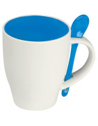 Kubek ceramiczny z łyżeczką PALERMO 250 ml
