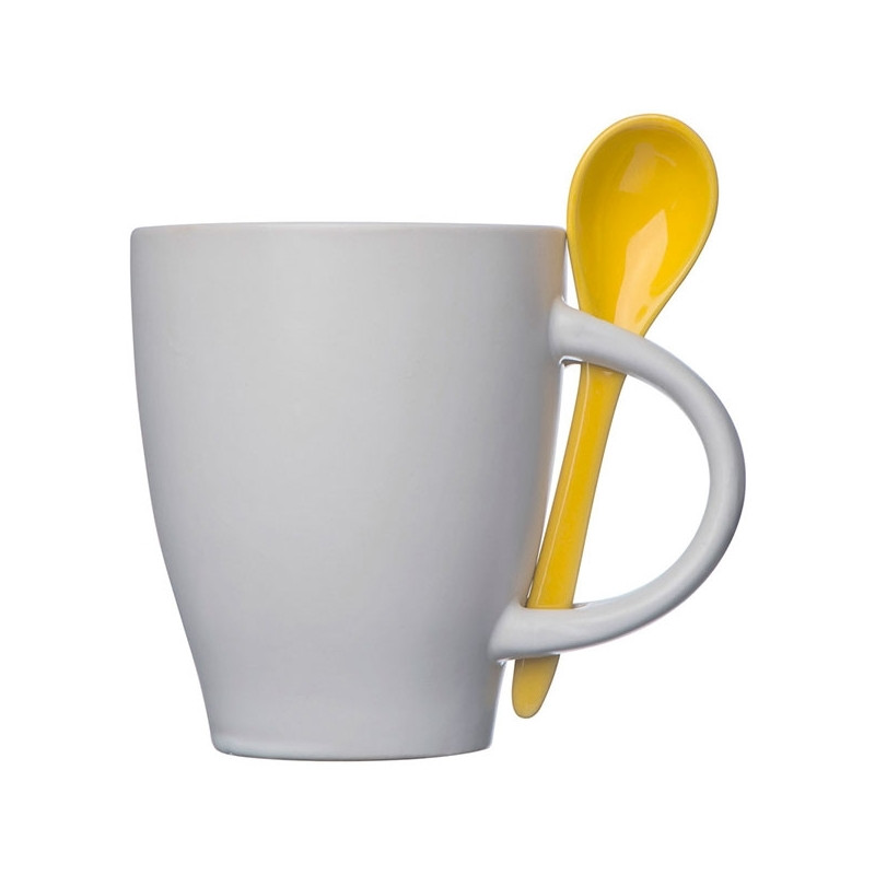 Kubek ceramiczny z łyżeczką PALERMO 250 ml Kubek ceramiczny z łyżeczką PALERMO 250 ml