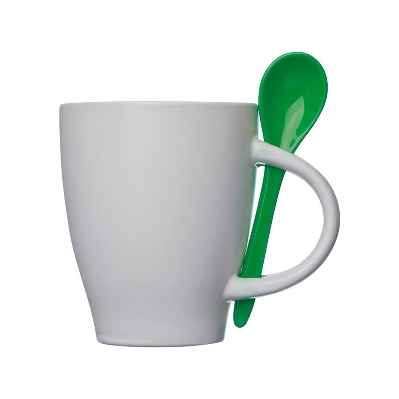 Kubek ceramiczny z łyżeczką PALERMO 250 ml