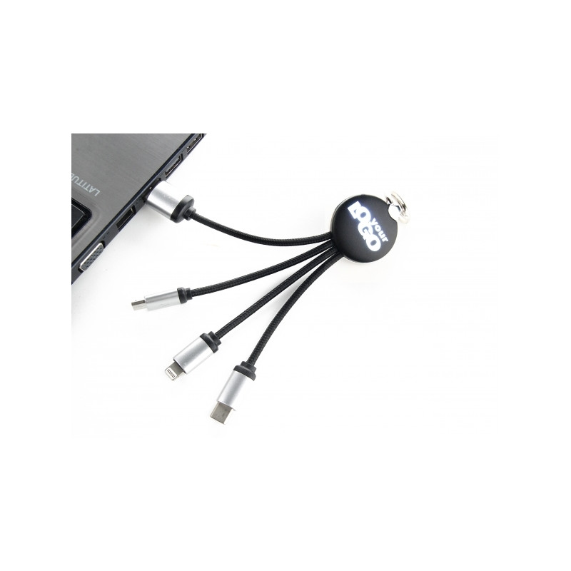 Kabel 3w1 z podświetlanym logo, RXD-368