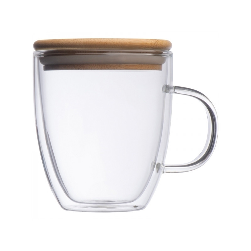 Kubek szklany z pokrywką GERTHE 350 ml