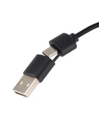 kabel z ładowarką indukcyjną 4w1 z podświetlanym logo w drewnianej obudowie - i5w