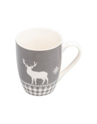 Zestaw 2 świątecznych kubków porcelanowych 300 ml ANKARA