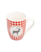 Zestaw 2 świątecznych kubków porcelanowych 300 ml ANKARA