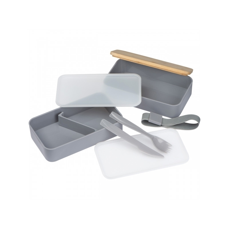 Lunch box 2x600 ml ze sztućcami PESCARA Lunch box 2x600 ml ze sztućcami PESCARA