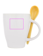 Kubek ceramiczny z łyżeczką PALERMO 250 ml