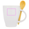 Kubek ceramiczny z łyżeczką PALERMO 250 ml