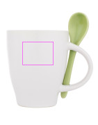 Kubek ceramiczny z łyżeczką PALERMO 250 ml
