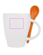 Kubek ceramiczny z łyżeczką PALERMO 250 ml