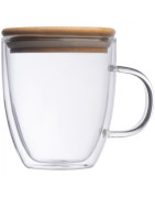 Kubek szklany z pokrywką GERTHE 350 ml