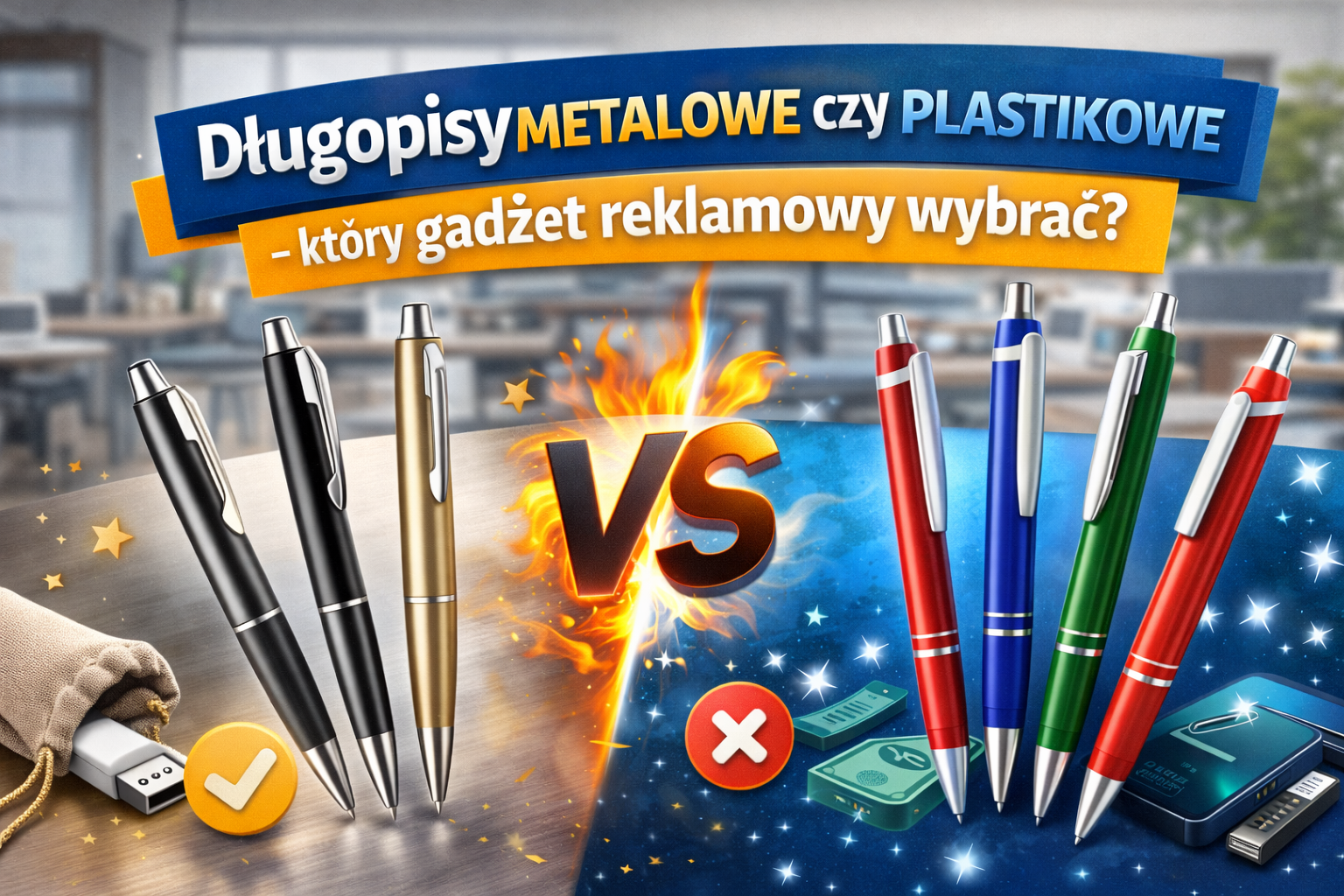 Długopisy metalowe czy plastikowe – który gadżet reklamowy wybrać?
